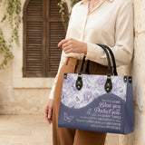 May The Lord Bless You And Protect You Leather Handbag