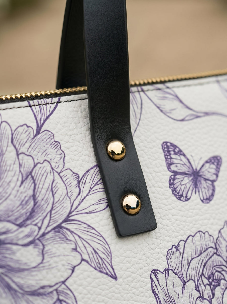 May The Lord Bless You And Protect You Leather Tote Bag
