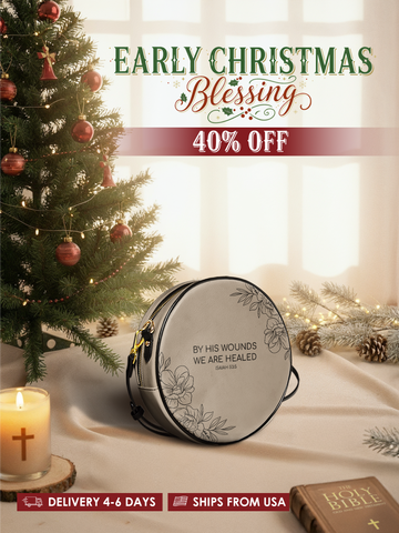 "Complete" - Isaiah 53:5 Circle Crossbody Bag