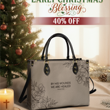 "Complete" - Isaiah 53:5 Leather Handbag