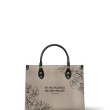 "Complete" - Isaiah 53:5 Leather Handbag