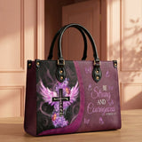 Courage - Joshua 1:9 Leather Handbag