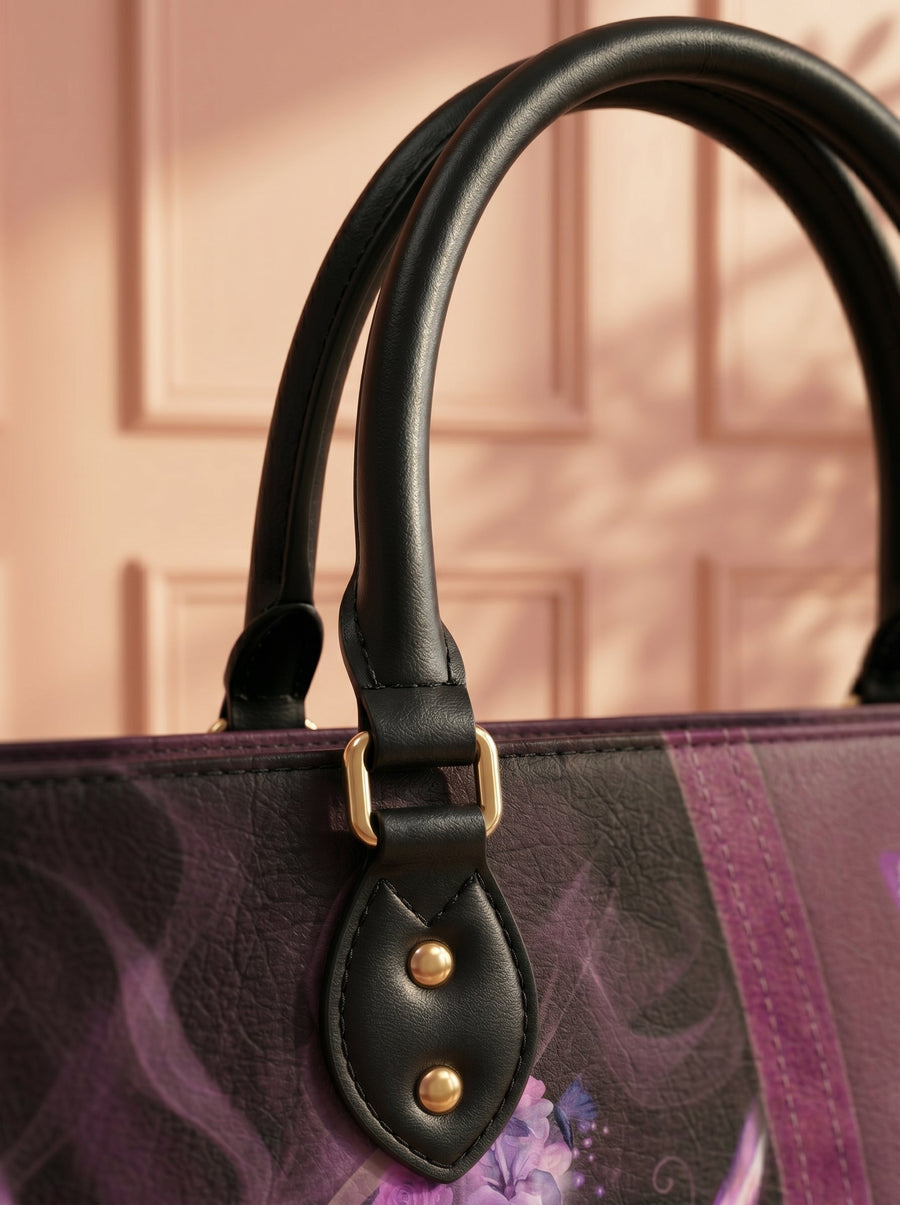 Courage - Joshua 1:9 Leather Handbag