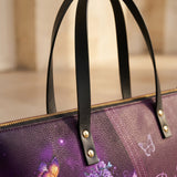 Courage - Joshua 1:9 Leather Tote Bag