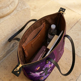 Courage - Joshua 1:9 Leather Tote Bag