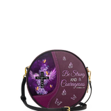 "Courage" - Joshua 1:9 Circle Crossbody Bag
