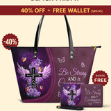 Courage - Joshua 1:9 Leather Tote Bag Deal