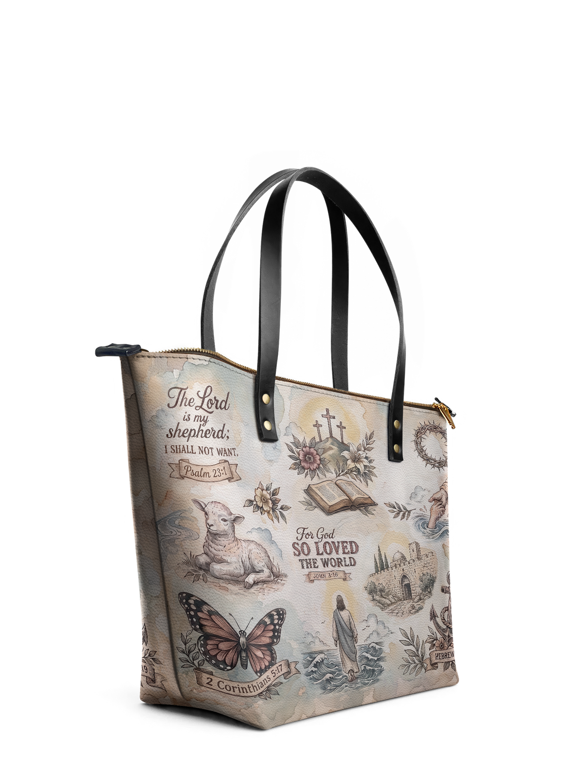 Every Promise – John 3:16 Leather Tote Bag Preorder