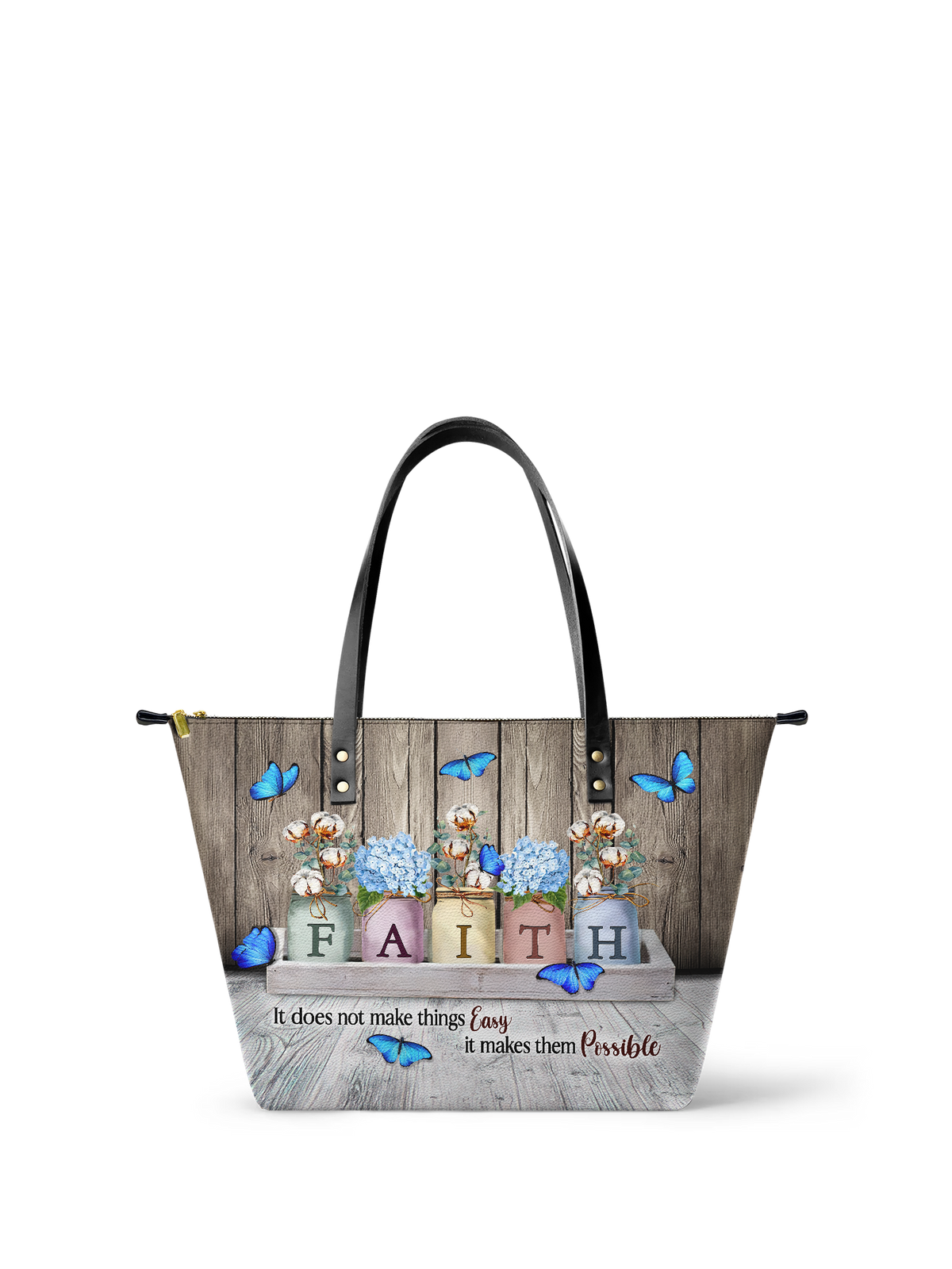 Faith Leather Tote Bag