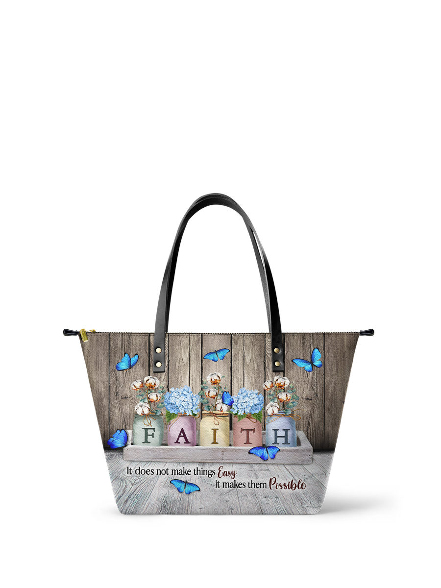 Faith Leather Tote Bag
