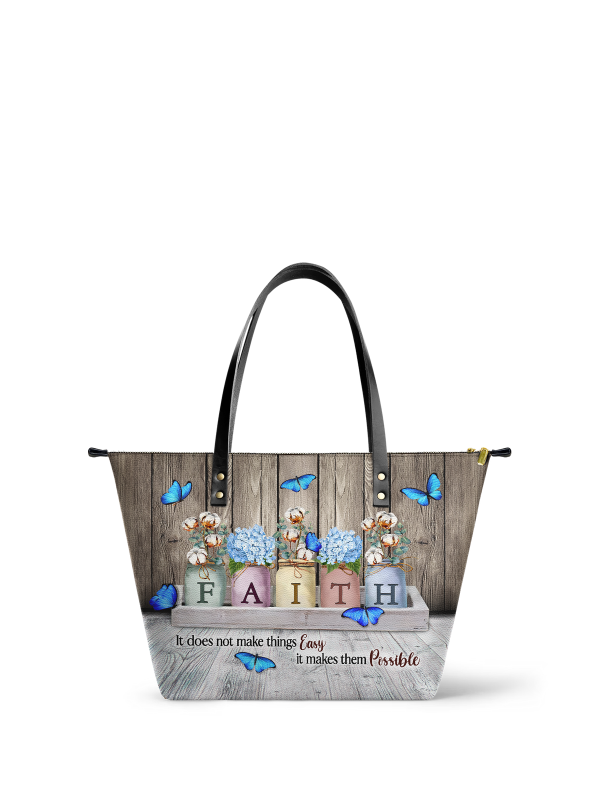 Faith Leather Tote Bag