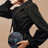 "Unshaken" - Psalm 46:5 Circle Crossbody Bag