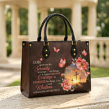 God Grant Me The Serenity Leather Handbag