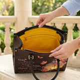 God Grant Me The Serenity Leather Handbag