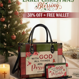 "Hope" - Matthew 19:26 Leather Handbag Deal
