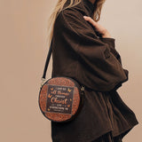 "Believe" - Philippians 4:13 Circle Crossbody Bag