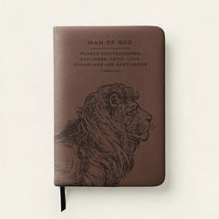 Faithful - 1 Timothy 6:11 Leather Prayer Journal