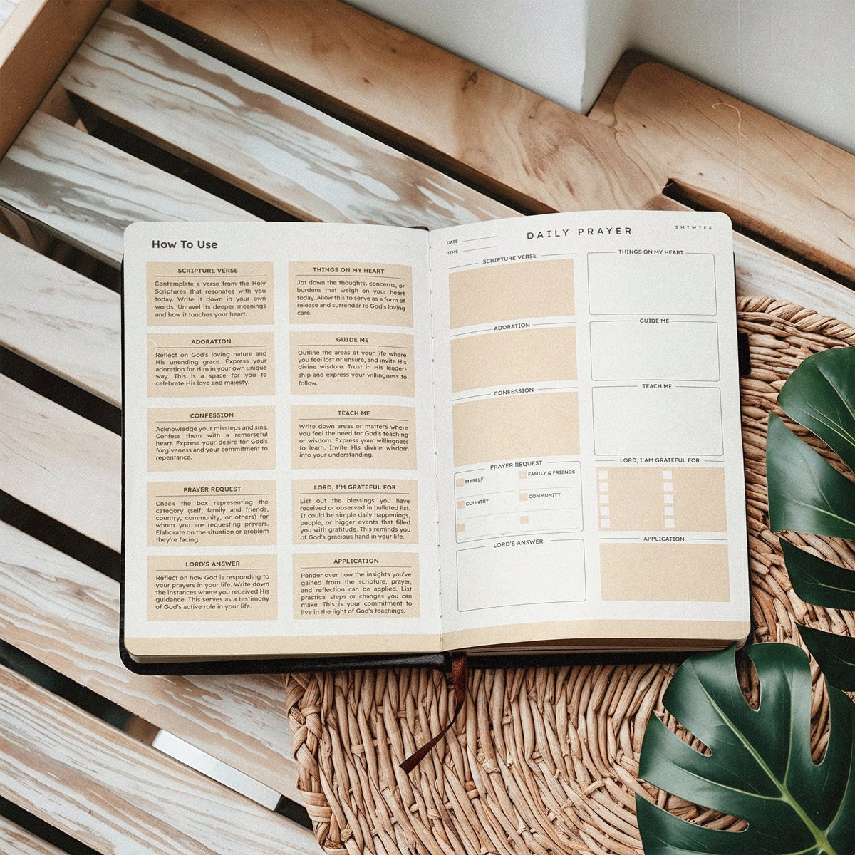 Mighty - Philippians 4:13 Leather Prayer Journal