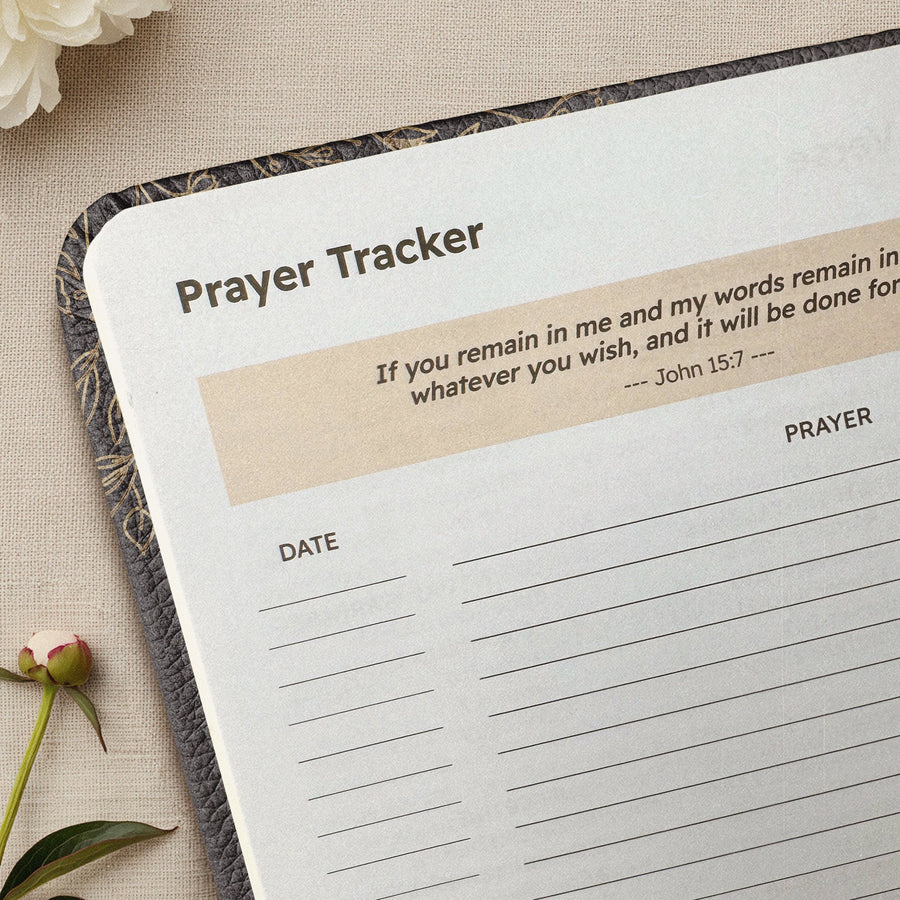 Treasured - Proverbs 3:5 Leather Prayer Journal