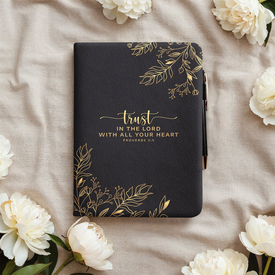 Treasured - Proverbs 3:5 Leather Prayer Journal