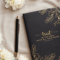 Treasured - Proverbs 3:5 Leather Prayer Journal