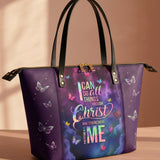 Limitless - Philippians 4:13 Leather Tote Bag