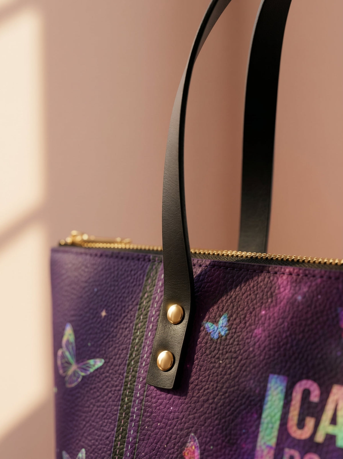 Limitless - Philippians 4:13 Leather Tote Bag