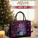 "Limitless" - Philippians 4:13 Leather Handbag