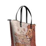 Lion of Judah - Joshua 1:9 Leather Tote Bag Preorder