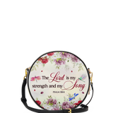 "Melody" - Psalm 118:14 Circle Crossbody Bag