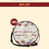 "Melody" - Psalm 118:14 Circle Crossbody Bag