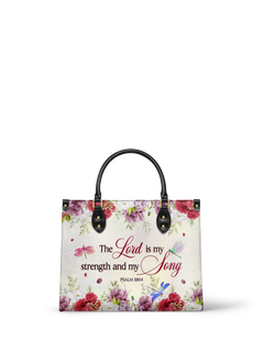 Melody - Psalm 118:14 Leather Handbag