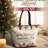 "Melody" - Psalm 118:14 Leather Tote Bag