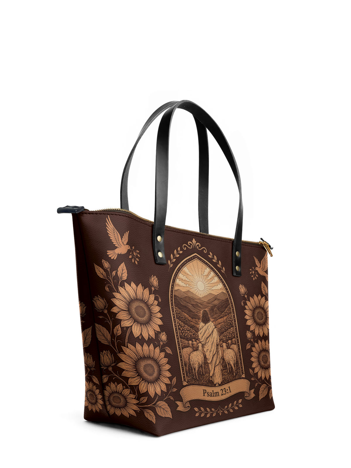 My Shepherd – Psalm 23:1 Leather Tote Bag Preorder