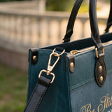 Be Still And Know That I Am God Psalm 46:10 Leather Handbag