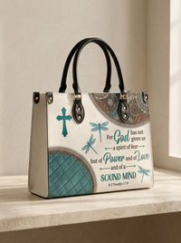Poise - 2 Timothy 1:7 Leather Handbag