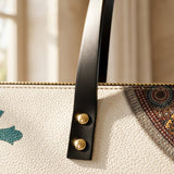Poise - 2 Timothy 1:7 Leather Tote Bag