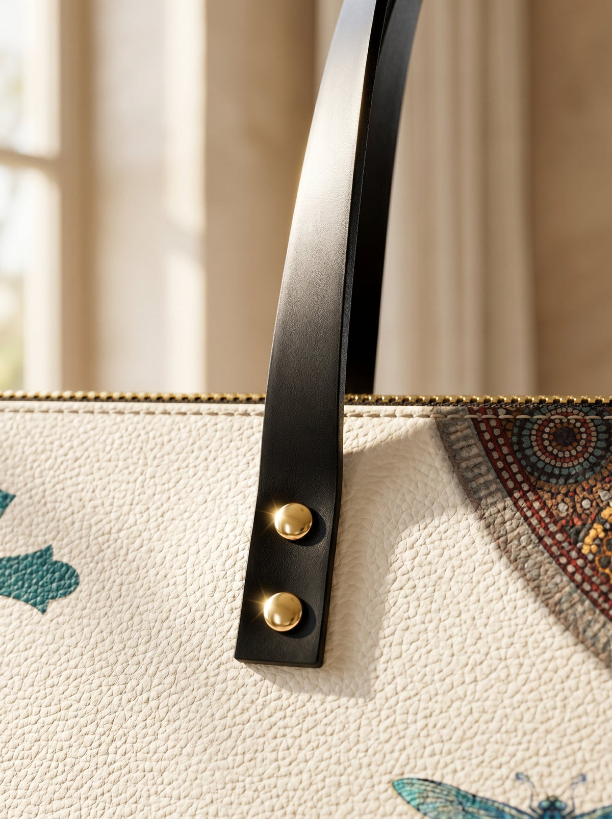 Poise - 2 Timothy 1:7 Leather Tote Bag