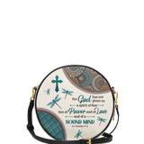 "Poise" - 2 Timothy 1:7 Circle Crossbody Bag