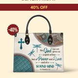 "Poise" - 2 Timothy 1:7 Leather Handbag