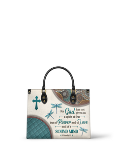 Poise - 2 Timothy 1:7 Leather Handbag