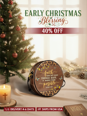 "Possible" - Luke 1:37 Circle Crossbody Bag