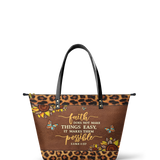 "Possible" - Luke 1:37 Leather Tote Bag