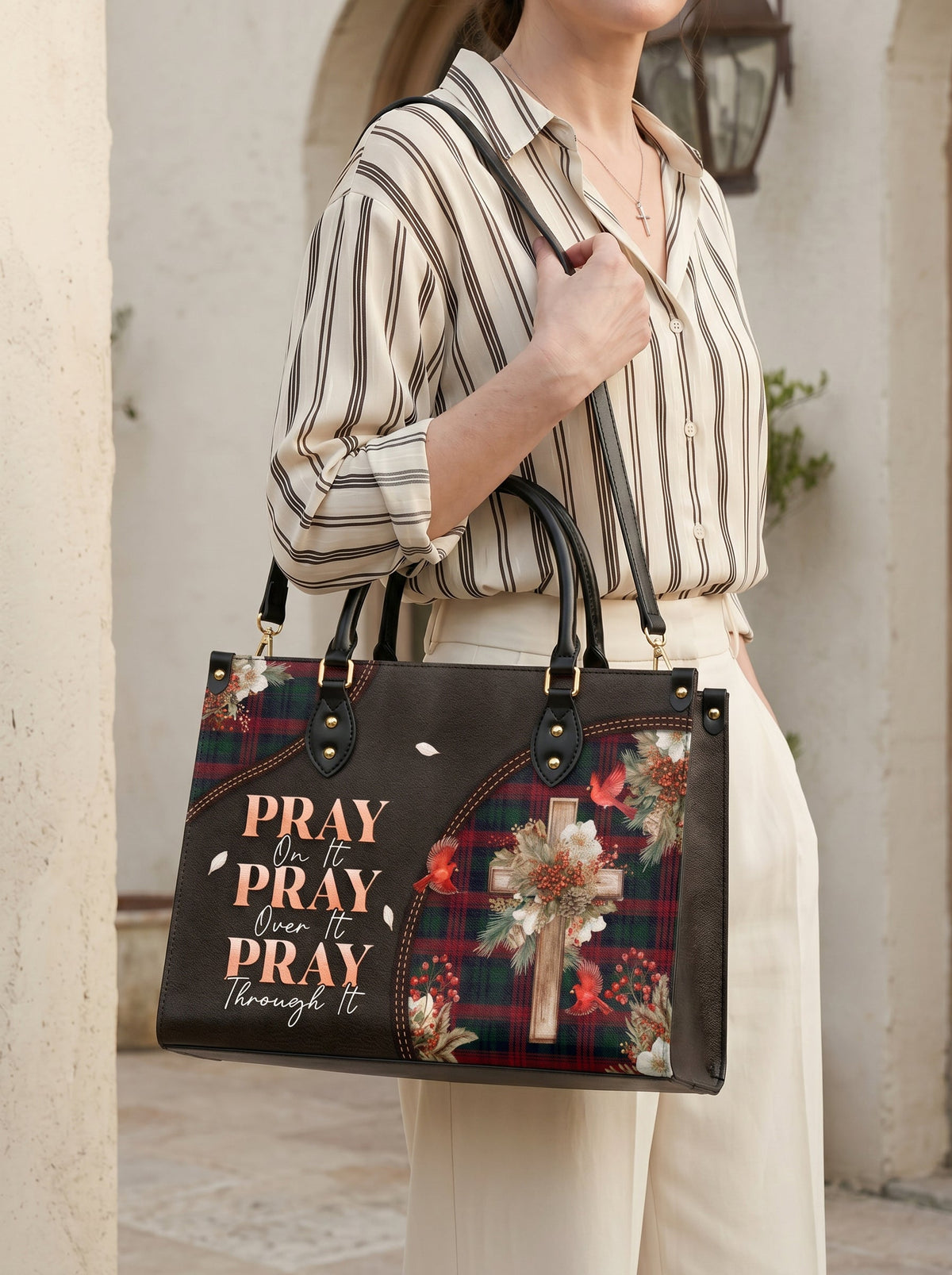 Pray Leather Handbag
