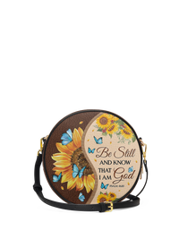 Presence - Psalm 46:10 Circle Crossbody Bag