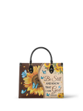 Presence - Psalm 46:10 Leather Handbag