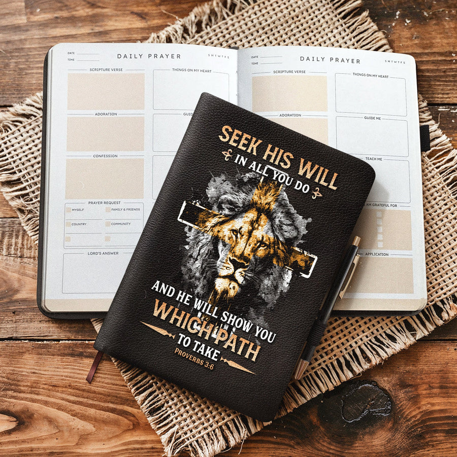 Pathway - Proverbs 3:6 Leather Prayer Journal