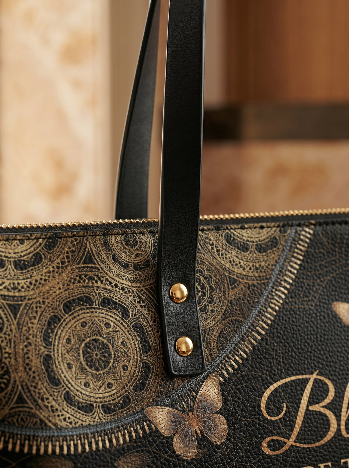 Pure - Matthew 5:8 Leather Tote Bag
