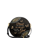 Pure - Matthew 5:8 Circle Crossbody Bag