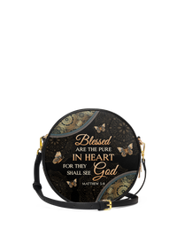 Pure - Matthew 5:8 Circle Crossbody Bag